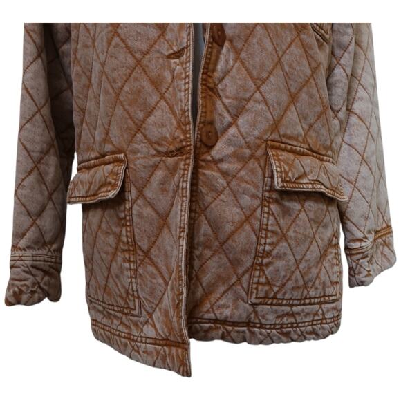 Young Fabulous & Broke Walker Quilted Jacket in Butterscotch Mineral YFB Size XS - Picture 3 of 12